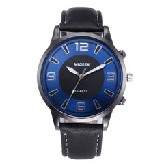 DISU Men Wrist Watch Retro Design Leather Band Analog Alloy Quartz watches men  vintage men wristwatch clock relogios masculino