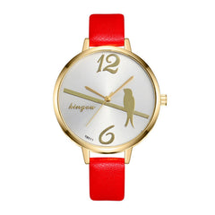 Women's Watches Fashion Geneva Brand Cute Bird Pattern On The Dial Minimalism Wristwatches High Quality Clock Zegarek Damski@50