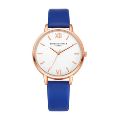Modern Women's Watches Rose Gold Dial Fashion Ladies Quartz Wristwatch High Quality Leather Strap Casual Gift Clock Female@50