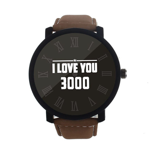 Man And Woman Watch I LOVE YOU 3000 Quartz Simple Leather Belt Watches Mens 2019 Men Wristwatch Clock erkek kol saati