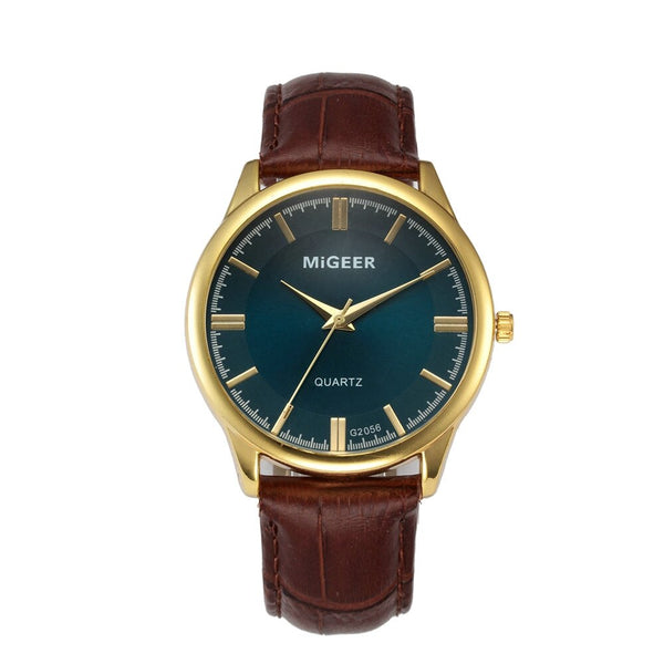 DISU Men Watch Classic Leather Strap Quartz Casual watch man watches mens 2019 relogios masculino