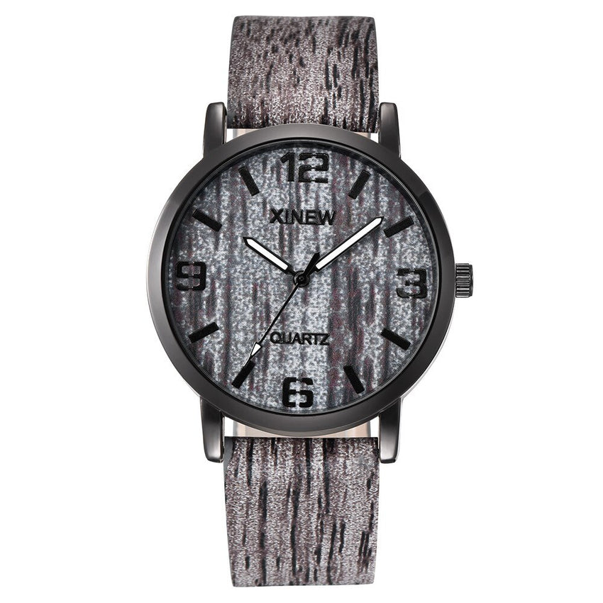 XINEW Women Men Watch Texture Imitation Wooden Retro Leather Quartz watch man vintage men wristwatch clock relogios masculino