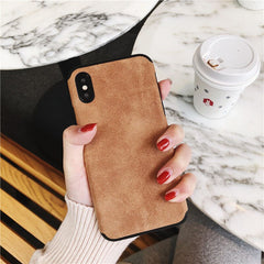 TIKITAKA Cloth Texture Soft case For iphone 7 Case For iphone 6 6s 7 8 plus X Xs max XR Thin Canvas Grid Pattern Phone Cases