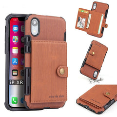 Leather Wallet Case For iPhone XS Max 6 6s 7 8 Plus Plain Business Cases For Samsung Note 8 S8 S9 Plus With Card Pocket Cover