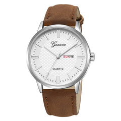 DISU Men Wrist Watch Sport Military Stainless Steel Dial Leather Band watches mens unique watch for men relogios masculino