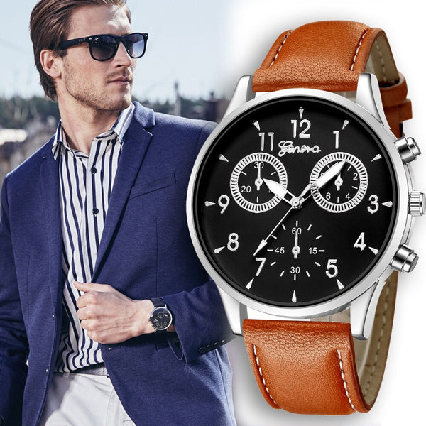 Men's Wrist Watch Leather Military Casual Analog Quartz Business Watch Mens Reloj Hombre 2019 Men Wristwatch Clock