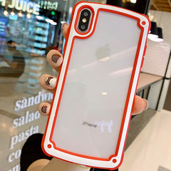 Candy Color Clear Phone Case For iPhone X XS XR XS Max 6 6S 7 8 Plus Shockproof Bumper Silicone Frame Transparent Back Cover