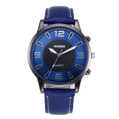 DISU Men Wrist Watch Retro Design Leather Band Analog Alloy Quartz watches men  vintage men wristwatch clock relogios masculino
