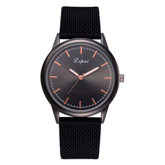Best Selling Women's Watches Silicone Strap Fashion Ladies Quartz WristwatchRose Gold Disc Simple Clock  Bayan Kol Saati@50