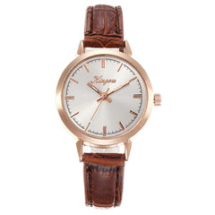 New Women's Watches Scale Rose Gold Shell Disc Fashion Ladies Leather Strap  Simple Clock  Wristwatch Luxury Bayan Kol Saati@50