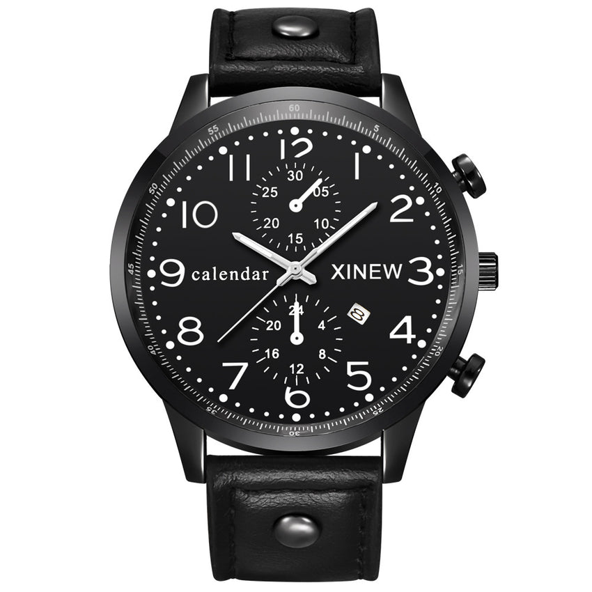 Men Wrist Watches Fashion Sports Date Analog Quartz Leather Stainless Steel Watch Man relojes hombre 2019 montre homme