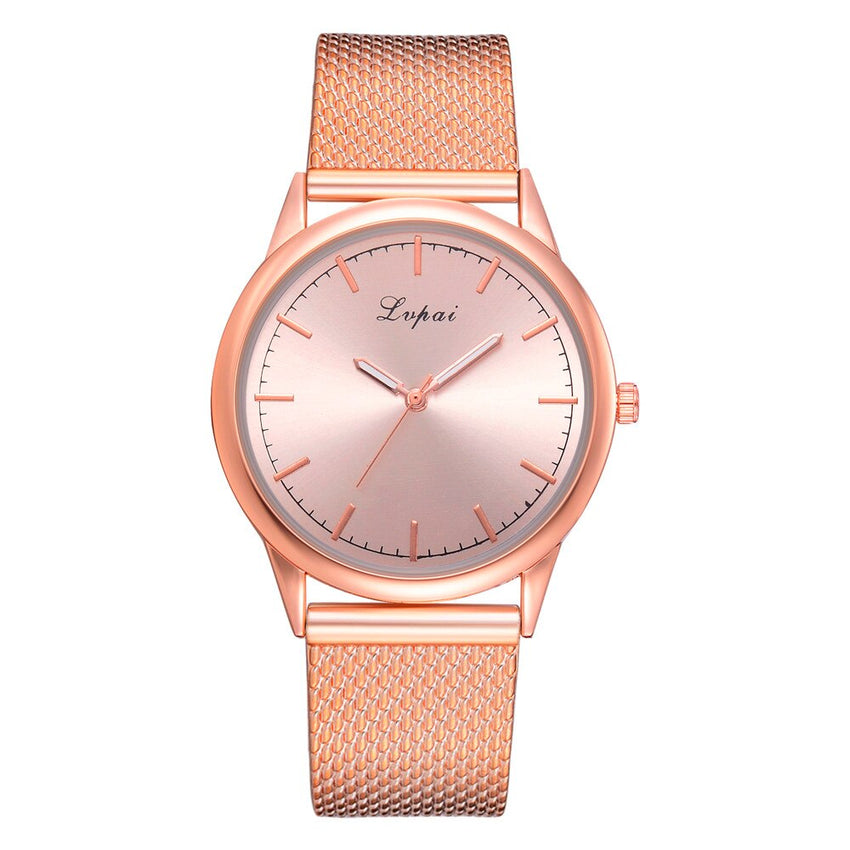 Best Selling Women's Watches Silicone Strap Fashion Ladies Quartz WristwatchRose Gold Disc Simple Clock  Bayan Kol Saati@50