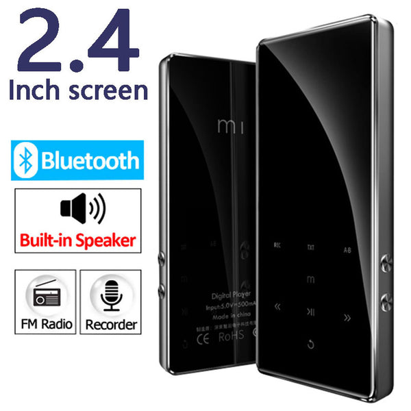 2.4 inch screen Bluetooth 4.2 Metal HIFI Mp3 Player Lossless Music Mini MP3 Portable Audio Players FM Radio E-book video
