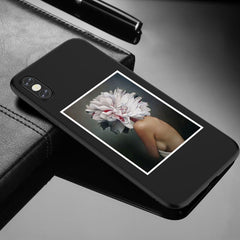 Art Flower Painting Case For iPhone X 6 6S 7 8 Plus Soft TPU Silicone Floral Cover For iPhone XR XS Max Sexy Girl Pattern Coque