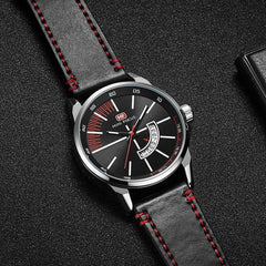 MINI FOCUS Fashion Cool Blue Luxury Brand Wristwatch Mens Watches Quartz Leather Watch Men Clock Male Calendar Date Gift To Man
