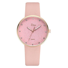 Feature Women's Watches Gold Framed Disc Ladies Quartz Wristwatch  With Rhinestone Casual Clock Fashion  Zegarek Damski @50