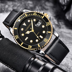 Men's Wrist Watch Fashion Leather Band Analog Quartz Round Business Watch Man Watches Mens 2019 relogio masculino