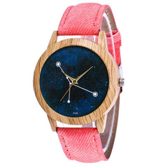 The Dial Is A Temperament Ladies Watch With A Dot On The Characteristic Wood Grain Table Women's Watches Bayan Kol Saaty @50