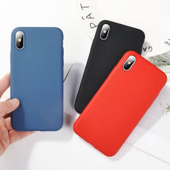 TIKITAKA Shockproof Soft Silicone Phone Case For iPhone X XS XR XS Max 8 7 6 6S Plus Candy Color Rubber Protection Back Cover