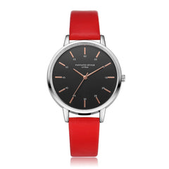Business Women's Watches Fashion Scale Disc Ladies Quartz Movement Wristwatch Casual Leather Strap  Clock Zegarki Damskie@50