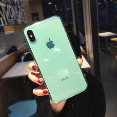 Candy Colors Transparent Anti-shock Phone Case For iPhone 11 11 Pro Max 7 8 Plus X XS Max XR 6 6S Ultra Thin Soft TPU Back Cover