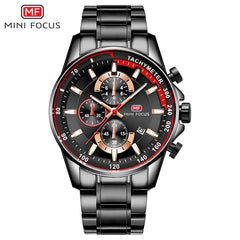 MINI FOCUS Watches Man 2019 Clock Fashion Blue Watch Men Sports Watches Men Luxury Brand Quartz Stainless Steel Strap Calendar