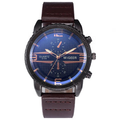 MIGEER Men's Watch High-End Fashion Stainless Steel Analog Alloy Quartz Watches Man Clock Montre Homme 2019 saat erkekler