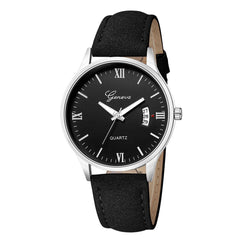 DISU Men's Boys Wrist Watches Leather Date Waterproof Quartz Business Watch man wrist watches day date mens watches