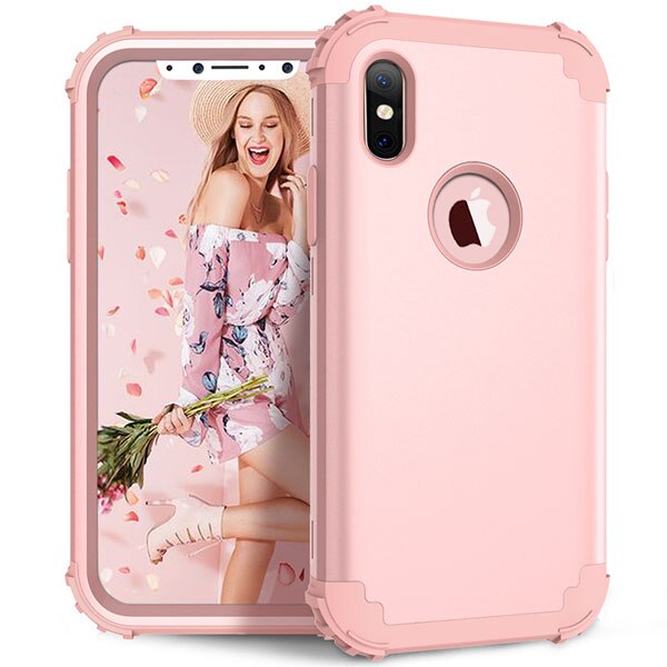 Shockproof Phone Cases For iPhone X 7 6 6S Plus Cover PC+TPU 3 Layers Hybrid Full Body Protect Case Anti-Knock Phone Shell Coque