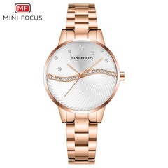 MINIFOCUS Watches Women Fashion Watch 2019 Waterproof Stainless Steel Lady Watch For Woman Clock Casual Dress Ladies Gold Watch