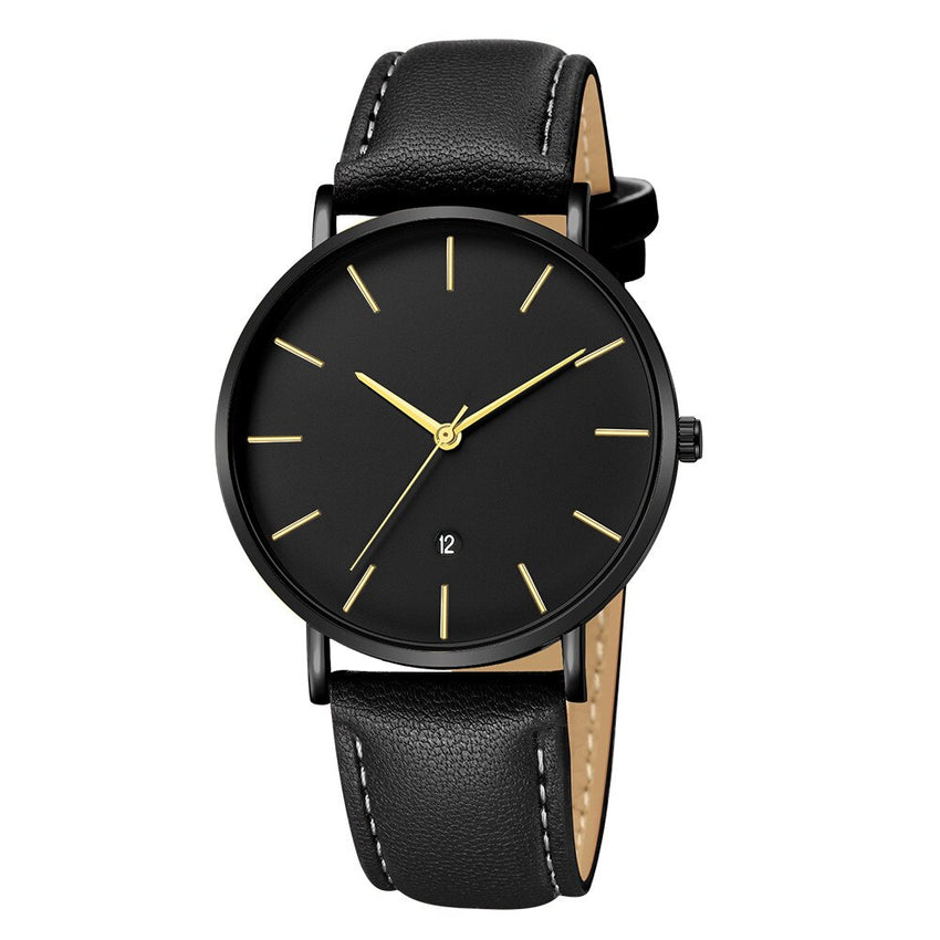 DISU Men Wrist Watch Luxury Quartz Sport Military Stainless Steel Dial Leather Band watches man unique watch for men wristwatch