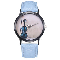 Women's Watches Bayan Kol Saaty Fashion Simple Violin Pattern Watch Reloj De Mujer Montre Femme Acier Inoxydable @50