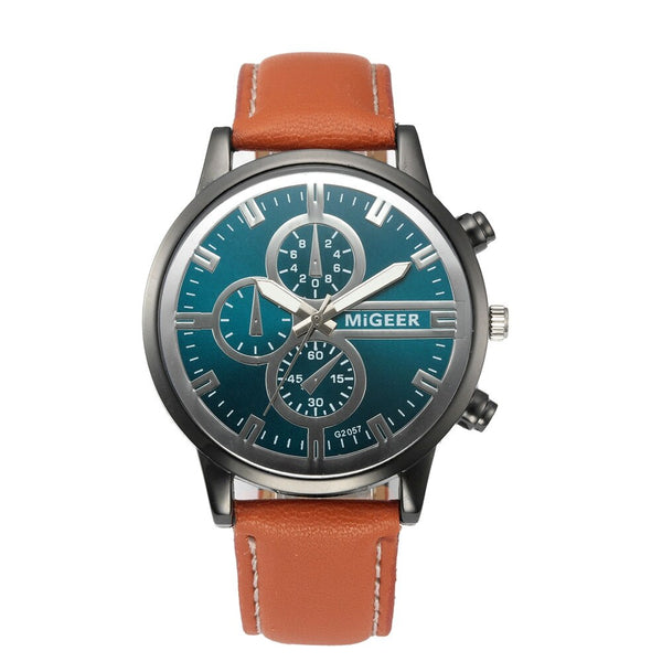 DISU Men Wrist Watch Classic  Leather Strap Quartz Casual wristwatch mens watches mens 2019 relogios masculino