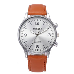 Men Watch Business Leather Strap Sports Simulated Quartz wristwatch mens watches mens 2019 relogios masculino