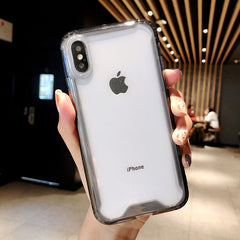 Shockproof Bumper Transparent Silicone Phone Case For iPhone X XS XR XS Max 8 7 6 6S Plus Clear protection Back Cover