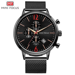 MINI FOCUS Fashion Watch Men Waterproof Men Watches 2019 Luxury Brand Stainless Steel Sport Watches For Men Clock Wristwatches