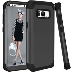 360 Shockproof Armor Phone Cases For iPhone 7 6 6s Plus Case 3 in 1 Hybrid PC + TPU Cover For Samsung Galaxy S8 Plus Screen Film
