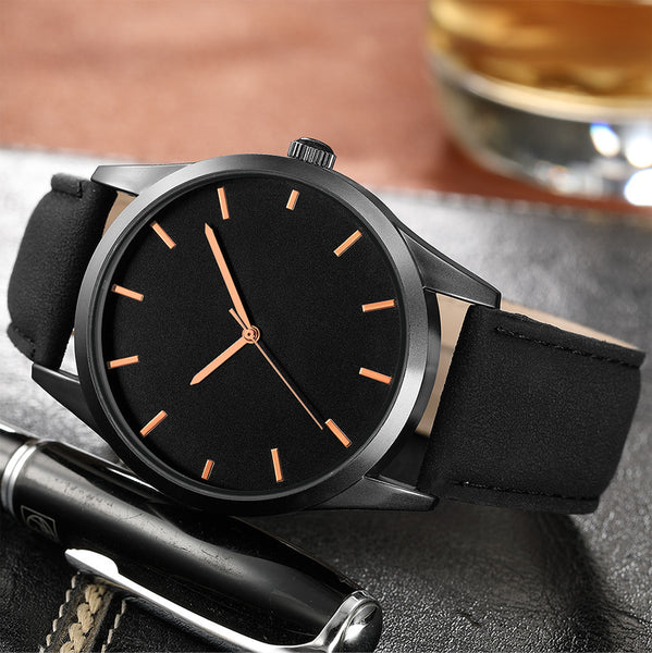 DISU Men Wristwatch Quartz Leather Sport High Quality Clock watches men unique watch for men relogios masculino