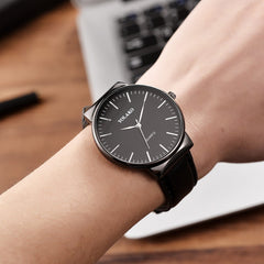 YOLAKO Men's Watch Casual Quartz Leather Band Analog watch man new arrival in men wrist watches relogios masculino