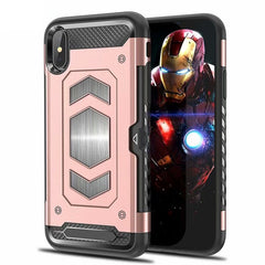 Phone Case For Iphone X XS Max XR 6 6S 7 8 Plus Hybrid Armor Car Magnetic Suction Bracket Cases Rugged Soft Card Slot Cover