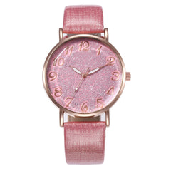 Best Selling  Women Watches Roman Numeral Starry Sky Dial Ladies Quartz Wristwatch Fashion Leather Strap Clock Reloj Mujer@50
