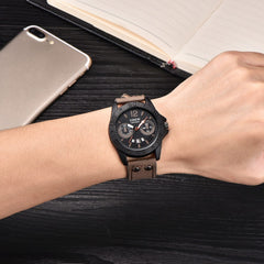 Men's Watch Fashion Leather Stainless Steel Sport Analog Quartz Wristwatch Mens Reloj Hombre 2019 zegarek meski