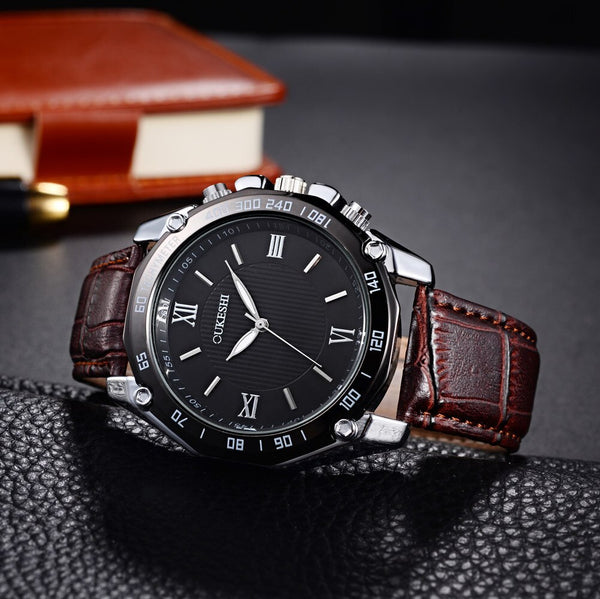 Men Wrist Watches Luxury Stainless Steel Quartz Military Sport Leather Band Dial Watch Man Reloj Hombre 2019 erkek kol saati