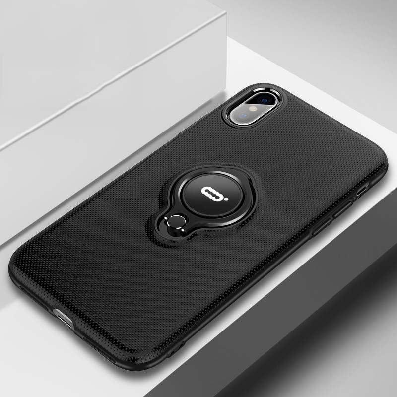 Ring Stand Case For iPhone X XS Max XR Cases Slim Soft Silicon TPU Clear Buckle Magentic Kickstand Back Cover Fundas