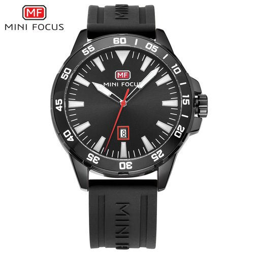 MINIFOCUS Army Military Watch Men Fashion Men's Watches Quartz Watches For Men Clock Luxury Brand Blue Rubber Strap Date Display