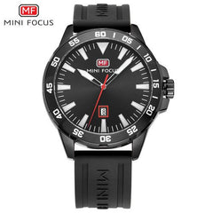 MINIFOCUS Army Military Watch Men Fashion Men's Watches Quartz Watches For Men Clock Luxury Brand Blue Rubber Strap Date Display