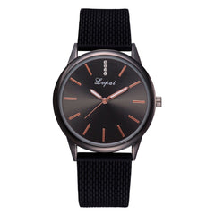 Best Selling Women Watches Rose Colour Dial Ladies Quartz Wristwatch Fashion Silicone Strap Temperament Clock  Zegarki Damski@50