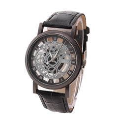 DISU Men Watch Stainless Steel Quartz Military Sport Leather Band Watch Man vintage men wristwatch clock mens watches