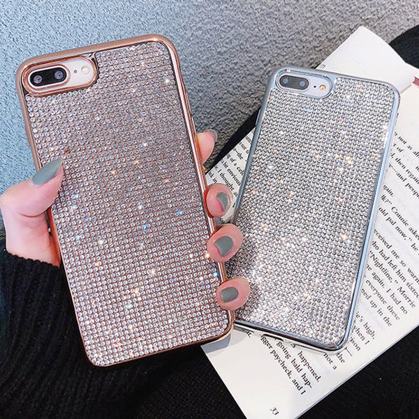 Bling Rhinestone Case For iphone 11 XS Max XR X Case For iphone 6s 6 8 7 plus X 11 Pro Max Cover Fashion Glitter Soft Cases