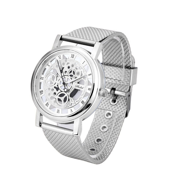 Men Wristwatch Luxury Stainless Steel Quartz Military Sport Plastic Band Dial Watch Mens relojes para hombre horloges mannen